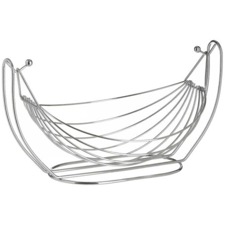 Φρουτιέρα μεταλλική ασημί 30εκ Click 6-60-373-0028