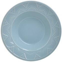 Πιάτο βαθύ πορσελάνης γαλάζιο 23.5εκ Click 6-60-030-0002
