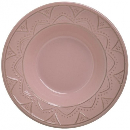Πιάτο βαθύ πορσελάνης ροζ 23.5εκ Click 6-60-030-0008