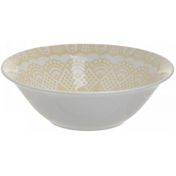 Πιάτο σαλάτας πορσελάνης λευκό-κίτρινο 20εκ Click 6-60-043-0027