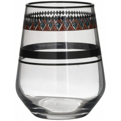 Ποτήρια ουίσκι σετ 6 τεμαχίων γυάλινα διάφανο-μαύρο 425cc Click 6-60-961-0085