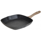 Γκριλιέρα αντικολλητική αλουμινίου μαύρο-natural 28x28εκ Click 6-60-234-0007