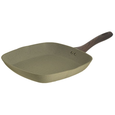 Γκριλιέρα αντικολλητική αλουμινίου κρεμ-καφέ 28x28εκ Click 6-60-234-0018