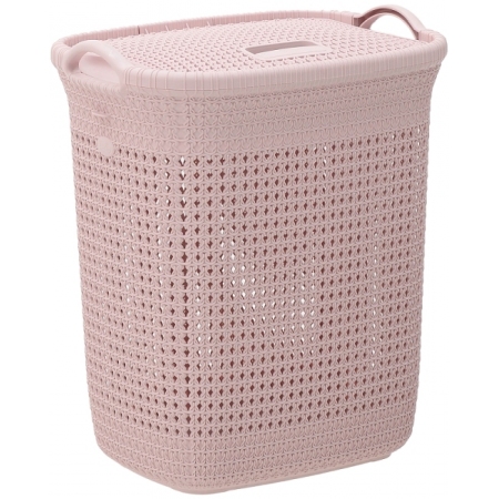 Καλάθι απλύτων Πλεκτό ροζ 52Lt Click 6-65-220-0003