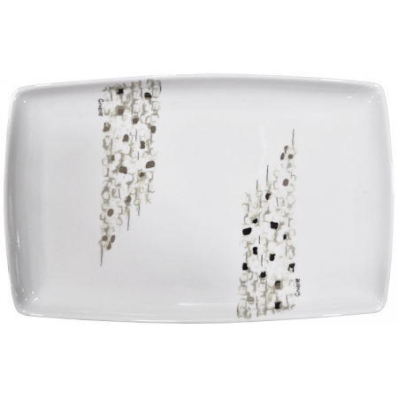 Πιατέλα ορθογώνια πορσελάνης λευκή 35.5x23x3εκ Aslanis Home 4120034