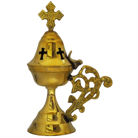 Θυμιατό οικιακό μπρούτζινο χρυσό 5.5x9.5x14.5εκ Vappas 31275