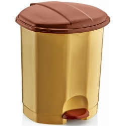 Κάδος απορριμμάτων πλαστικός μπεζ/καφέ 7Lt Dunya ΚΠΕ20100-00