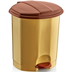 Κάδος απορριμμάτων πλαστικός μπεζ/καφέ 5Lt Dunya ΚΠΕ20000-00