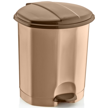 Κάδος απορριμμάτων πλαστικός μπεζ-καφέ 18Lt Dunya ΚΠΕ20300-00