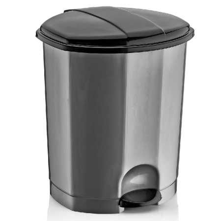 Κάδος απορριμμάτων πλαστικός γκρι/μαύρο 18Lt Dunya ΚΠΕ20300-00