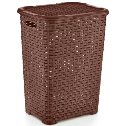 Καλάθι απλύτων πλαστικό   Rattan   καφέ 60Lt ΔΕΣ63400-00