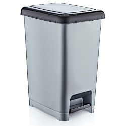 Κάδος-πεντάλ γκρι/μαύρο 10Lt Dunya ΚΠΕ50100-00