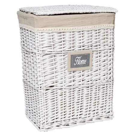 Καλάθι απλύτων μπαμπού Home λευκό 39x28x53εκ Ra-Ba ΑΠ10840Α