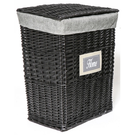 Καλάθι απλύτων μπαμπού Home μαύρο 46x34x59εκ Ra-Ba ΑΠ10664Α