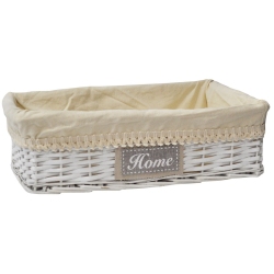 Καλάθι μπαμπού Home λευκό 49x34.5x15εκ Ra-Ba ΑΠ10840Β