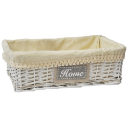 Καλάθι μπαμπού Home λευκό 43x30x14εκ Ra-Ba ΑΠ10840Γ