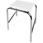 Σκαμπό μπάνιου από βακελίτη ψηλό 50εκ Λευκό ΕΒΙΟΠ 13-01