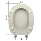 Καπάκι Λεκάνης Linda-Lida από βακελίτη Γκρι ΕΒΙΟΠ 10-11