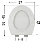 Καπάκι λεκάνης Rodos (τύπου Rebera) από βακελίτη λευκό ΕΒΙΟΠ 062