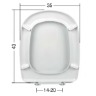 Καπάκι λεκάνης Άδωνις από βακελίτη λευκό ΕΒΙΟΠ 27-02