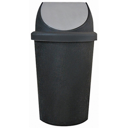 Κάδος απορριμμάτων πλαστικός μαύρος/γκρι 50Lt Homeplast A00240