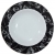 Πιάτο βαθύ πορσελάνης Black tulip λευκό-μαύρο 23.5x4εκ AB 661