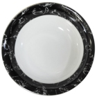 Μπωλ παγωτού πορσελάνης Black tulip λευκό-μαύρο 14x3.5εκ AB 661