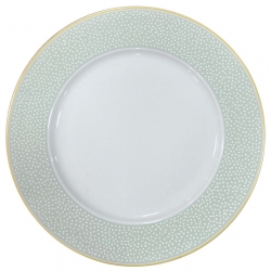 Πιάτα πορσελάνης σετ 28 τεμαχίων λευκό-πράσινο AB 210/28