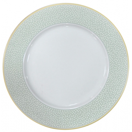Πιάτα πορσελάνης σετ 28 τεμαχίων λευκό-πράσινο AB 210/28