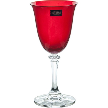 Ποτήρια κρασιού κρυστάλλινα σετ 6 τεμαχίων Kleopatra 250cc Bohemia 0802928