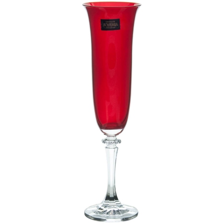 Ποτήρια σαμπάνιας κρυστάλλινα σετ 6 τεμαχίων Kleopatra 175cc Bohemia 0802929