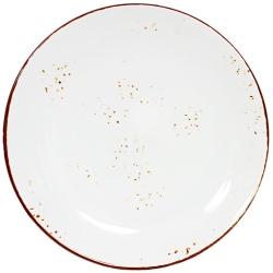 Πιατέλα στρογγυλή πορσελάνης Sahara λευκή 31εκ dot 0744281