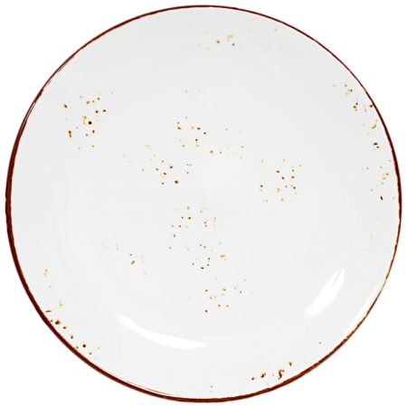 Πιατέλα στρογγυλή πορσελάνης Sahara λευκή 31εκ dot 0744281