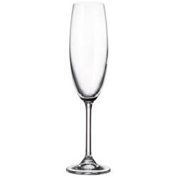 Ποτήρια σαμπάνιας κρυστάλλινα σετ 6 τεμαχίων Colibri 220cc Bohemia 0802786