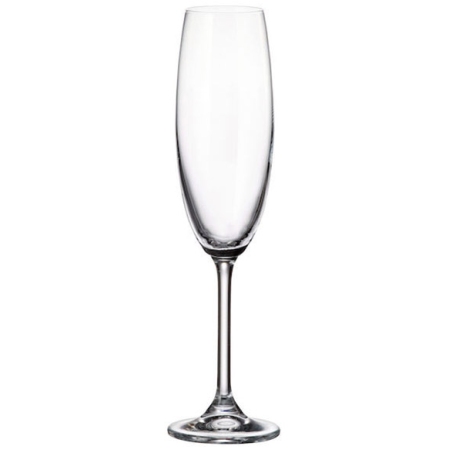 Ποτήρια σαμπάνιας κρυστάλλινα σετ 6 τεμαχίων Colibri 220cc Bohemia 0802786