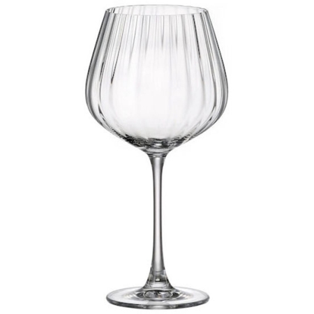 Ποτήρια κρασιού σετ 6 τεμαχίων κρυστάλλινα Columba Optic 640cc Bohemia 0803529