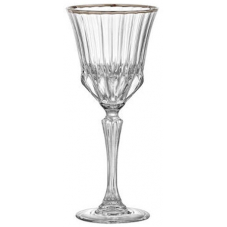 Ποτήρια κρασιού σετ 6 τεμαχίων κρυστάλλινα Adagio διάφανο-πλατίνα 280cc RCR 0803571