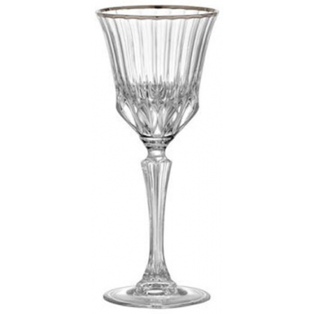 Ποτήρια κρασιού σετ 6 τεμαχίων κρυστάλλινα Adagio διάφανο-πλατίνα 220cc RCR 0803570