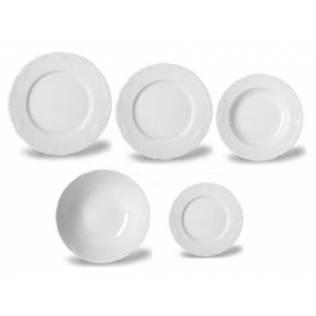 Πιάτα πορσελάνης σετ 20 τεμαχίων λευκό Tulip Thun 0921129