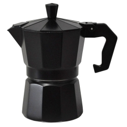 Καφετιέρα espresso αλουμινίου 3 φλυτζάνια μαύρη 15εκ Newest 16223