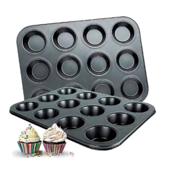 Φόρμα muffin αντικολλητική 12 θέσεων 35.5x26.5x3εκ Newest 574-6