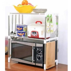 Ραφιέρα οργάνωσης τροφίμων μεταλλική ασημί-λευκό 48x25x61εκ Newest 32150