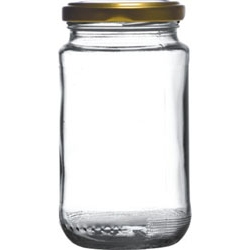 Βάζο τροφίμων γυάλινο με μεταλλικό καπάκι 370ml