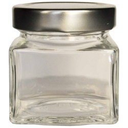 Βάζο τροφίμων τετράγωνο με μεταλλικό καπάκι 212ml