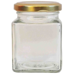 Βάζο τροφίμων τετράγωνο με μεταλλικό καπάκι 212ml