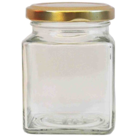 Βάζο τροφίμων τετράγωνο με μεταλλικό καπάκι 212ml