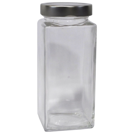 Βάζο αποθήκευσης γυάλινο Evolution quadro 580ml ΒΤΕ01