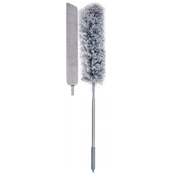 Φτερό ξεσκονίσματος με τηλεσκοπικό κοντάρι γκρι-ασημί Ruhhy 76036