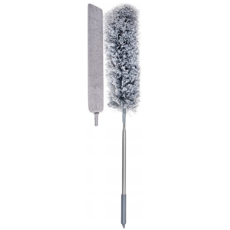 Φτερό ξεσκονίσματος με τηλεσκοπικό κοντάρι γκρι-ασημί Ruhhy 76036