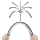 Φτερό ξεσκονίσματος με τηλεσκοπικό κοντάρι γκρι-ασημί Ruhhy 76036